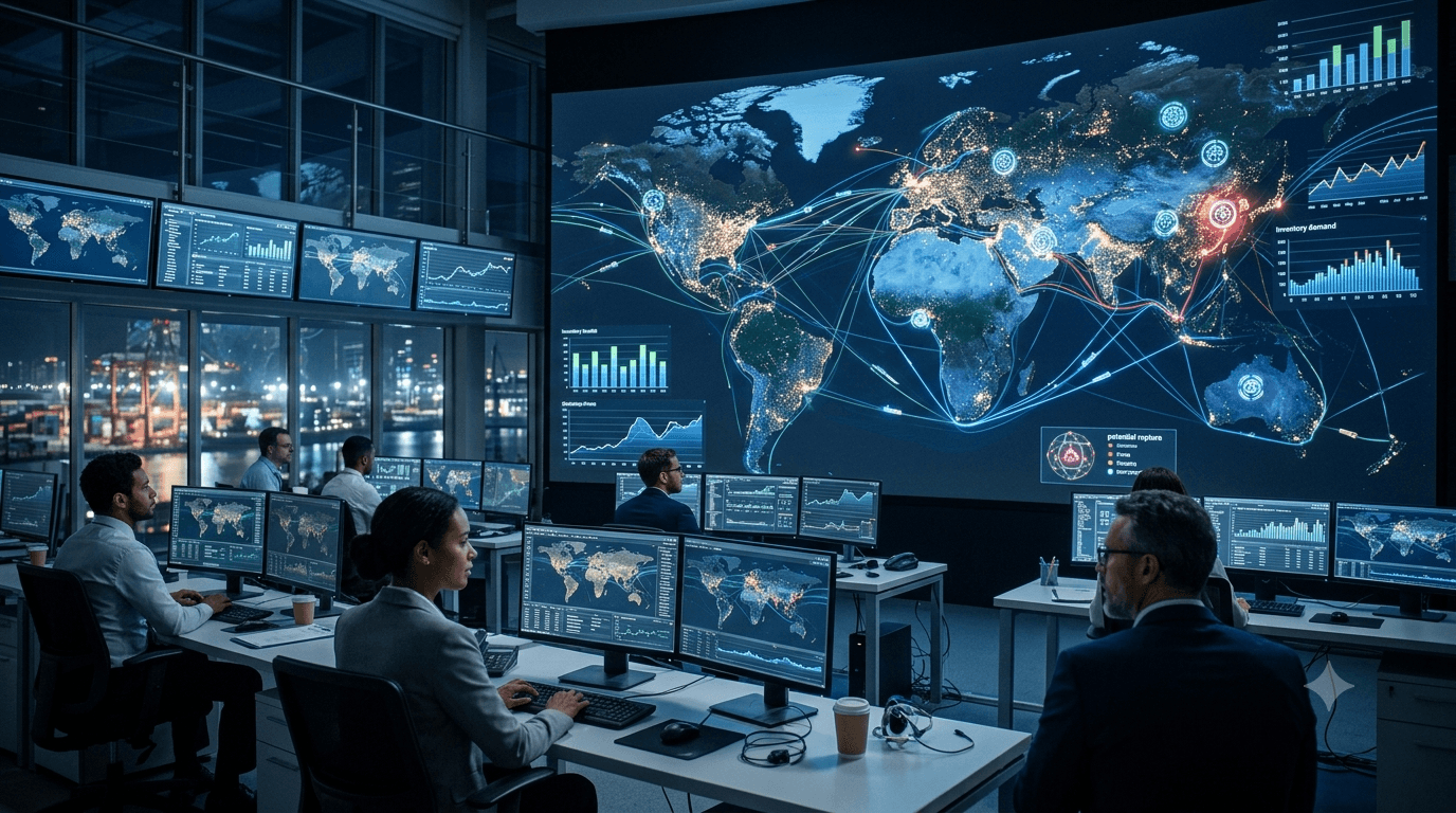 Supply chain inteligente em 2026: como a IA está acabando com a cadeia de suprimentos reativa